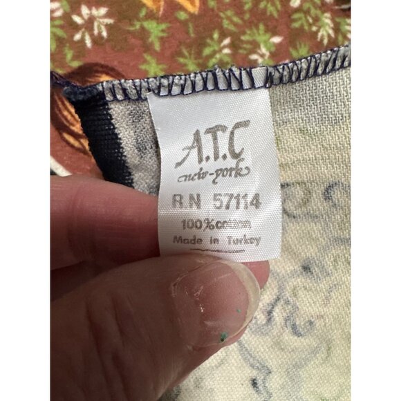 Vintage A.T.C. Unicorn Horse with Snake Print Tapestry Rug Wall Hanging 32x50 In - Picture 5 of 7